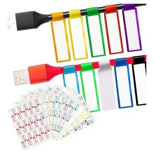 300 PCS Waterproof Cable Tags, 10 Colors Cord Wire Label Self Adhesive Printable